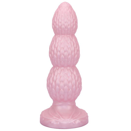 TaRiss's ヤブヘビイチゴ アナルプラグ 3ビーズ 突起あり 吸盤付き 液体シリコン - TaRiss's