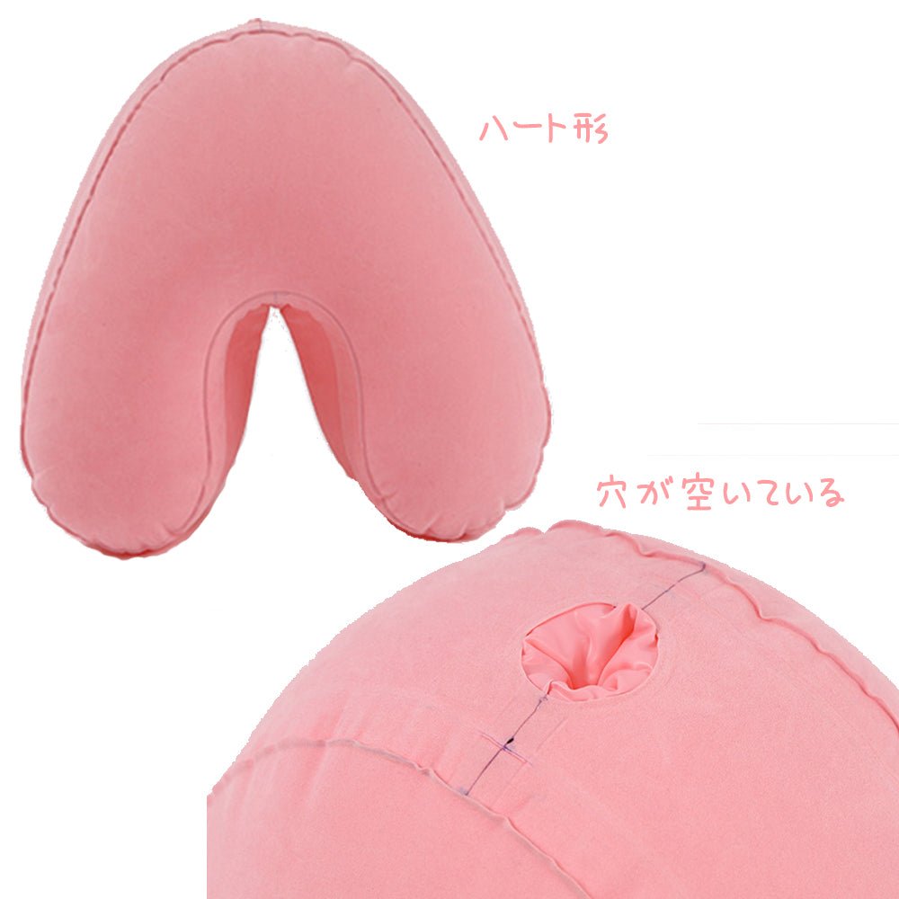 TaRiss's 3点セット インフレータブルパッド セックス枕 腰枕 インフレート式 ポンプ付き ハート形 水滴形 穴あき 多用途 体位変換 - TaRiss's