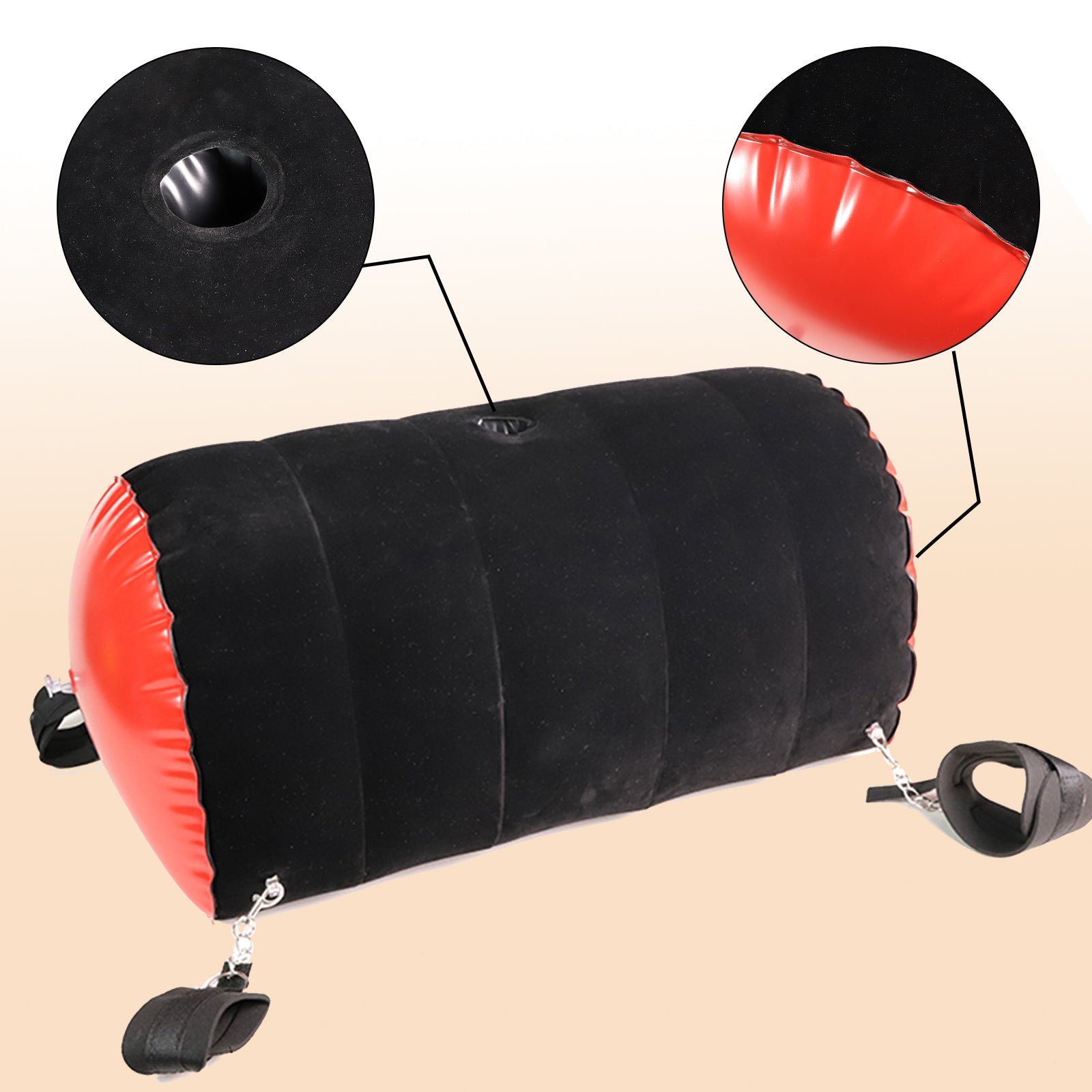 TaRiss's インフレータブルパッド セックス枕　足枷 手枷 エアクッション インフレート式 ポンプ付き 抱き枕 多用途 フロック 33cmx60cm - TaRiss's