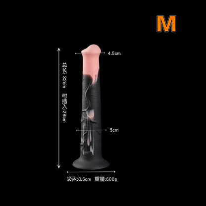 TaRiss's モンゴル馬 ディルド 吸盤付き 液体シリコン 混色仕様 - TaRiss's