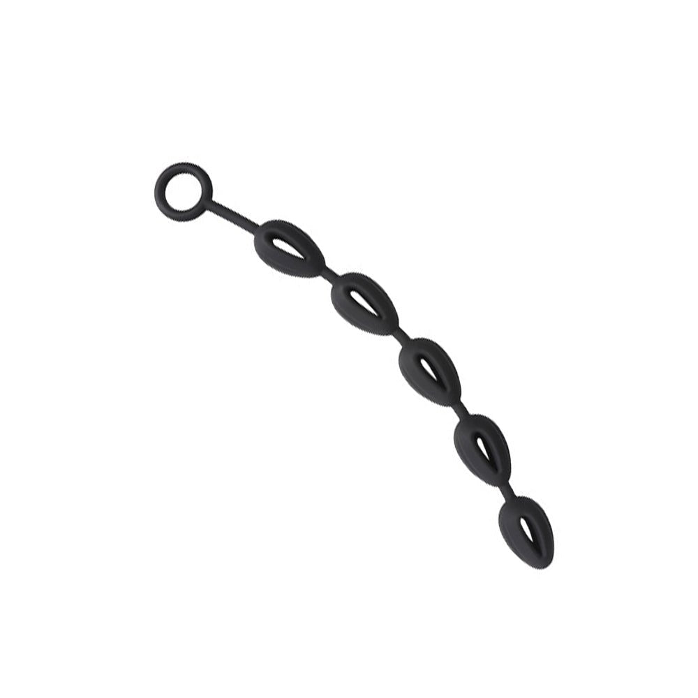 TaRiss's アナルビーズ アナルプラグ アナル開発 5ビーズ 水滴形 リング付き 中空式 多種用途 シリコン - TaRiss's