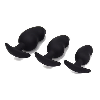 TaRiss's マンゴー アナルプラグ マンゴー形 アンカー形台座 外出用可 シリコン ブラック - TaRiss's