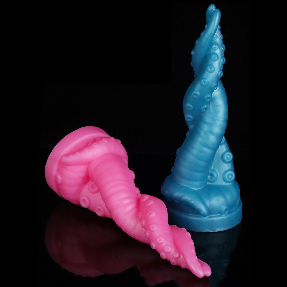 TaRiss's クラーケン アナルプラグ 吸盤付き 触手形 突起あり シリコン ゴールド 5.3cmx22.5cm - TaRiss's