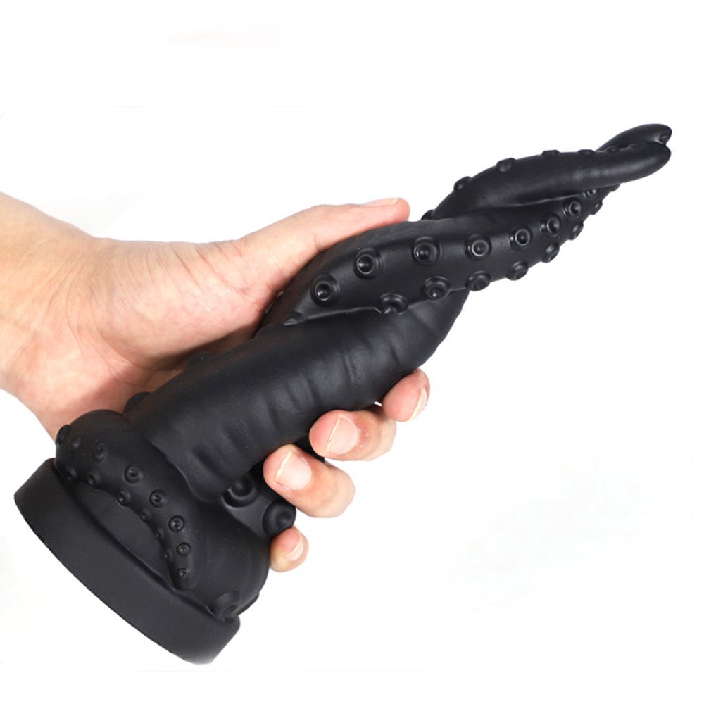 TaRiss's クラーケン アナルプラグ 吸盤付き 触手形 突起あり シリコン ゴールド 5.3cmx22.5cm - TaRiss's