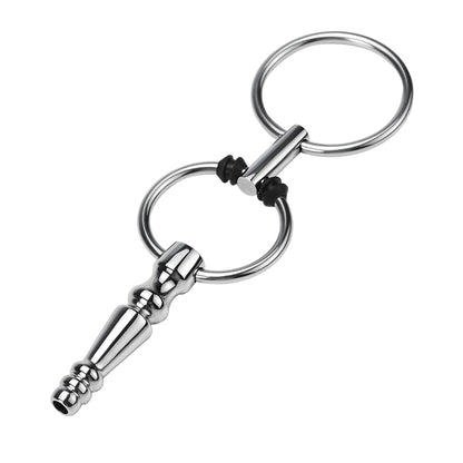 TaRiss's 貫通式尿道プラグ 尿道ビーズ 尿道ブジー 尿道責め 尿道拡張 貫通式 ビーズあり ダブルリング付き ステンレス製 上級者向け - TaRiss's