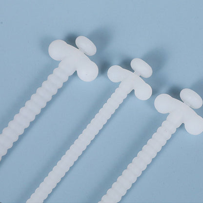 TaRiss's 尿道ブジー 尿道プラグ 貫通式 蓋付き ネジ山形 尿道責め 尿道拡張 シリコン製 - TaRiss's