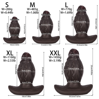 TaRiss's フクロウアナルプラグ 突起あり 凹凸あり アンカー台座 液体シリコン - TaRiss's