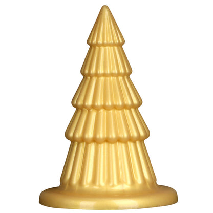 TaRiss's クリスマスツリー アナルプラグ 凹凸あり 吸盤仕様 液体シリコン ゴールド - TaRiss's