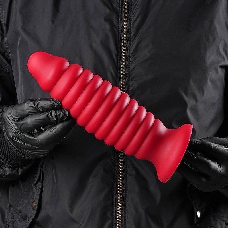 TaRiss's アナルプラグ ネジ山形 凹凸あり 吸盤付き 液体シリコン - TaRiss's