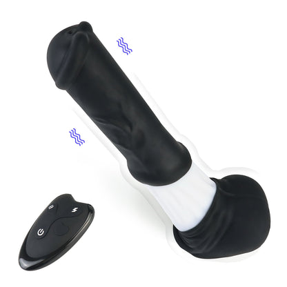 TaRiss's アナルバイブ 7段階振動と伸縮モード 上下ピストン可能 リモコン付き 吸盤仕様 凹凸あり 液体シリコン - TaRiss's