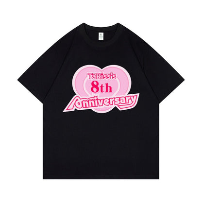 TaRiss's 8周年記念グッズ 記念Tシャツ オーバーサイズ コットン - TaRiss's