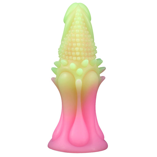 TaRiss's アナルプラグ 強力吸盤 凹凸あり 液体シリコン ピンク グリーン - TaRiss's