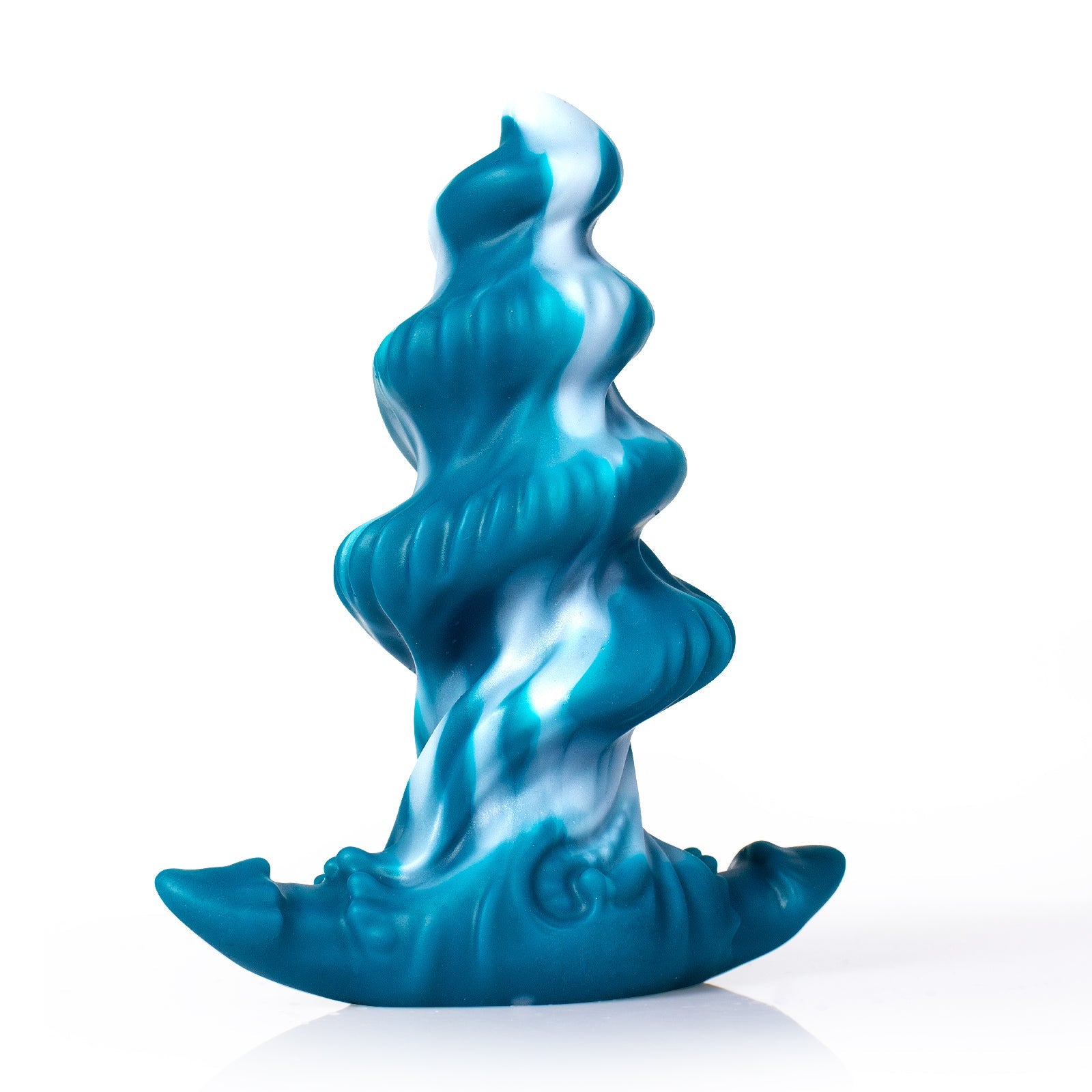 TaRiss's サメノラン アナルプラグ アナル開発 アンカー形台座 ドリル形 液体シリコン 藍色 ホワイト - TaRiss's