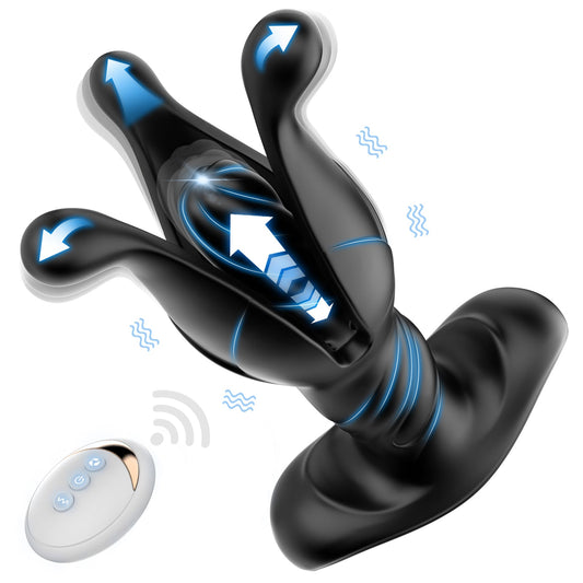 TaRiss's アナルバイブ バイブレータ アナル拡張 リモコン付き 9段階振動モードと9種類の拡張モード 磁石吸引で充電 シリコン - TaRiss's