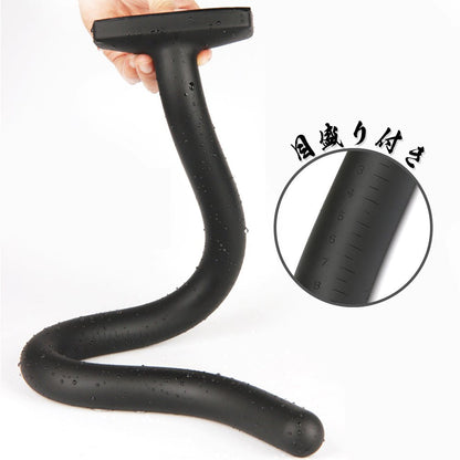 TaRiss's 超長アナルプラグ 肛門栓 アナル開発 Gスポット刺激 目盛り付き 持ち手 男女兼用 シリコン - TaRiss's