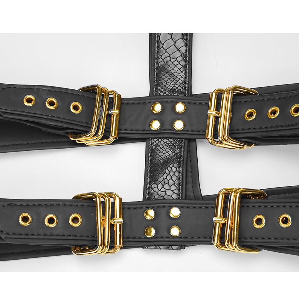 TaRiss's 束縛衣 ボンテージ束縛 拘束具 レザー ハーネス SM メンズ 調節可能 レザー - TaRiss's