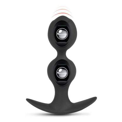 MAPARON アナルビーズ アナルプラグ ボール内蔵 アンカー形台座 外出用可 シリコン ブラック - TaRiss's