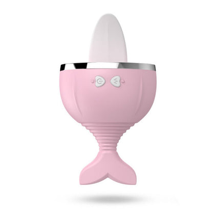 MinYn 舌舐めローター 舌舐めバイブ クリ刺激 魚の尾の取っ手 7種類振動モード 女性向け - TaRiss's