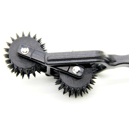 TaRiss's ピンローラー ピンホイール ダブルローラー 針付き 性感帯 乳首責め ペニス責め ABS ブラック - TaRiss's